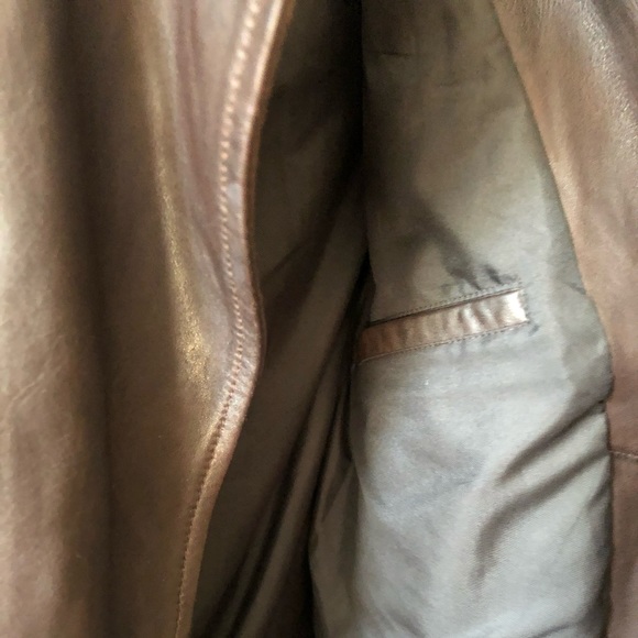 All Saints Brown Leather Biker Jacket - NWT - XS - Picture 13 of 13